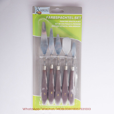 5-piece stainless steel oil painting knife pigment palette knife