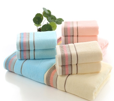 Factory Outlets Pure cotton 32-strand bath towel diamond wide satin plain large towel gift Set towel gifts