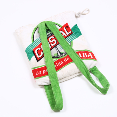 Fashionable and pure cotton beach towel bag, bag and bag package.