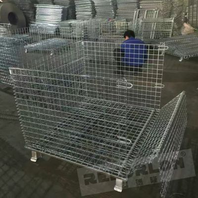 Warehouse cage folding logistics turnover box spot supply size can be customized redlon