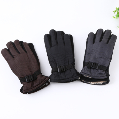 Autumn and winter windproof warm gloves motorcycle riding gloves and wool thickening.