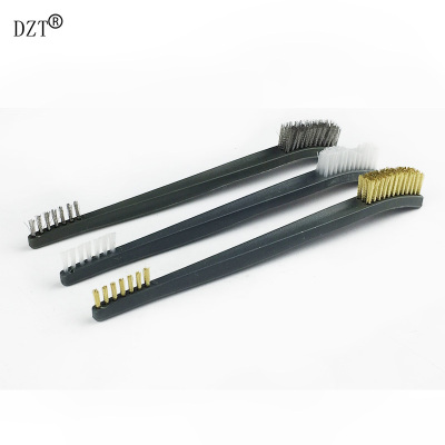 DZT double wire brush, stainless steel wire brush, copper wire brush 3 PCS