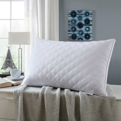 Five-star hotel genuine cotton quilted three-dimensional pillow high elastic neck pillow bilateral pillow