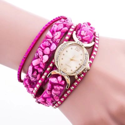 Quick-selling fashion ellipse diamond table head flannel Small stone three circle Lady Bracelet watch