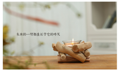 Hot style candle table wooden set gift handicrafts creative home furnishing pieces