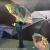 Magic color umbrella new creative gradient rainbow umbrella sunny rain  long handle umbrella personality light umbrella 