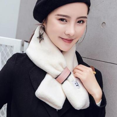 Winter South Korea's new fur - set smile imitation rabbit fur scarf students warm neck sleeve head wholesale