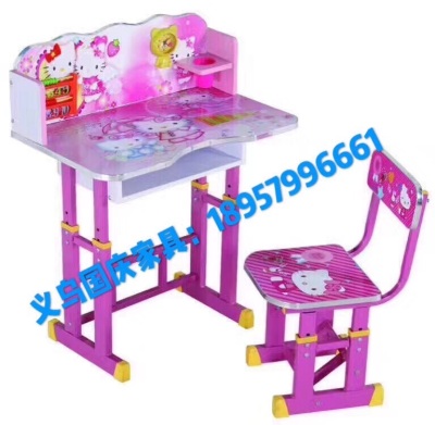 National Day furniture factory direct sale cartoon children desk desk desk desk foreign trade suit table chair can be raised