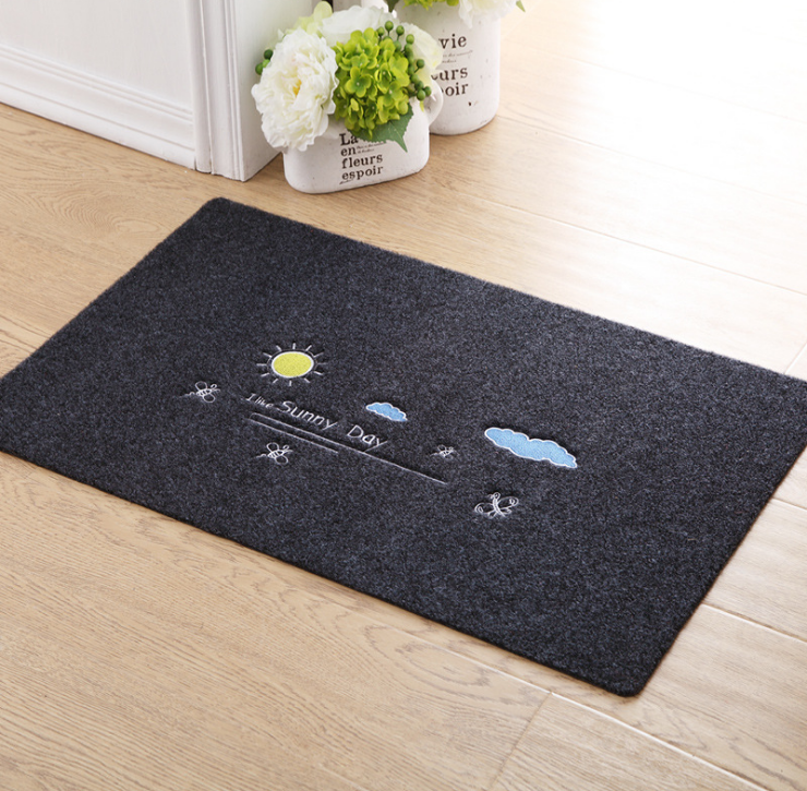 Household Entry Door Brushed Dirt Trap Mats Foyer Floor Mat Bathroom Non-Slip Mats Door Mat