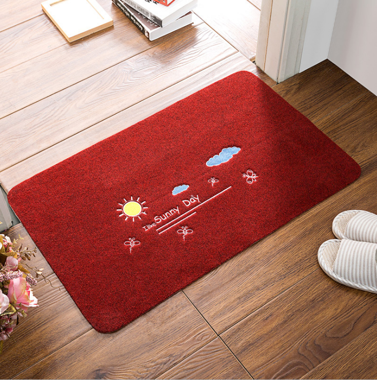 Household Entry Door Brushed Dirt Trap Mats Foyer Floor Mat Bathroom Non-Slip Mats Door Mat