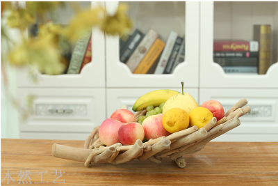 Drifting Muhua wooden fruit tray storage Box candy plate household solid wood furnishing soft design products