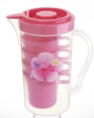 Manufacturer direct flower graphics cup capped plastic cold water bottle combination