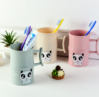Cute Cartoon Gargle Cup Simple Travel Toothpaste with Handle Creative Tooth-Brushing Cup Cup
