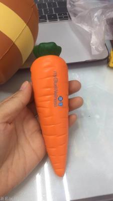 PU slow rebound Squishy simulation carrot early childhood toys decompression food pendant ornaments
