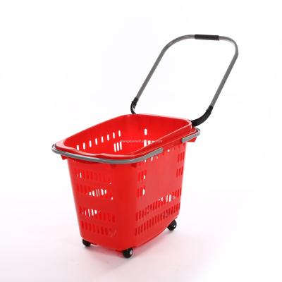 Supermarket trolley shopping cart Super plastic trolley 45L trolley portable shopping basket