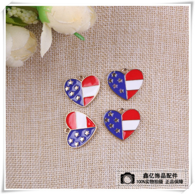 American flag care cartoon high quality zinc alloy accessories creative manufacturers direct high quality accessories