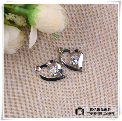 Heart-Shaped Accessories Accessories Creative Factory Direct Sales Jewelry Decoration Pendant Alloy Pendant Parts