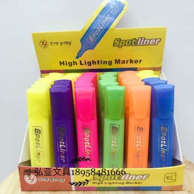 Highlighter pen display box 36 6 color mix