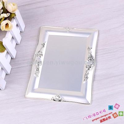 High-grade electroplated metal photo frame table european-style photo frame silver-plated photo frame accessories