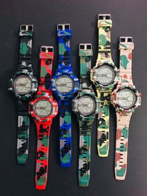 Colorful Table Camouflage Table Waterproof Sports Watch