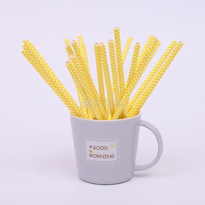 Export to Europe can be customized green paper straws bright yellow wave paper straw wedding creative party paper straws