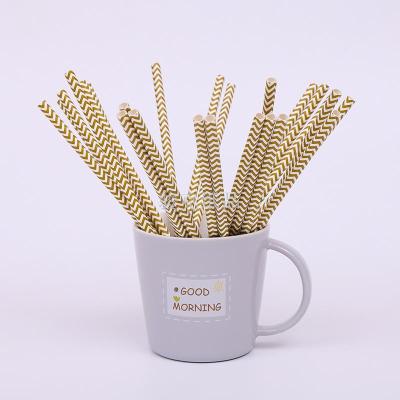 Export can be customized environmental paper straw soil yellow wave paper straw wedding creative party paper straw