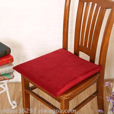 Burst home solid color velvet cushion Qiu Dong Office memory cotton warm cushion