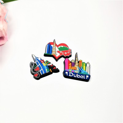 pvc refrigerator stickers Dijiao Dubai tourism souvenirs magnetic stickers crafts factory custom