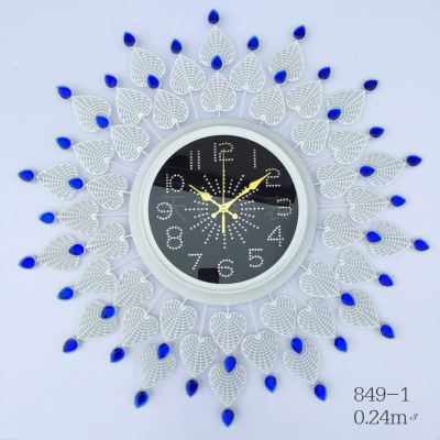 Simple European Wrought Iron Wall Clock Home Decorative Crafts