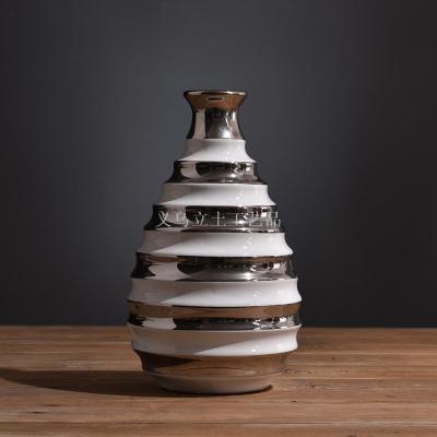 Gao Bo Decorated Home European ceramic vase thread isolation plating process vases pottery