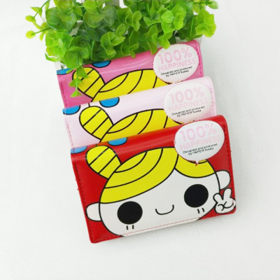Korean cute cartoon two-fold long zipper wallet / cute girl wallet / girl wallet