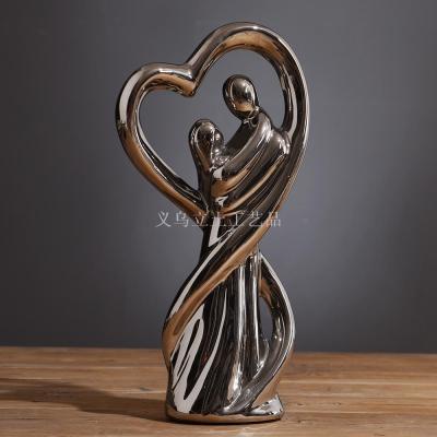 Gao Bo Decorated Home Modern home decoration body furnishing creative valentine's day gifts ceramic lovers furnishing 