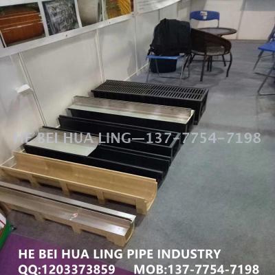 Resin concrete drainage ditch stainless steel drainage ditch linear drainage ditch HDPE drainage ditch