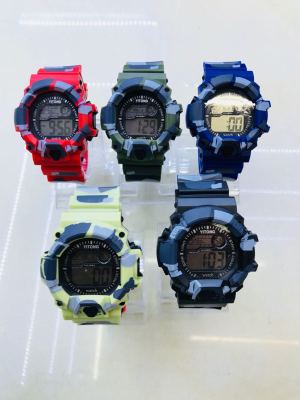 81# Camouflage 7 Color Watrproof Watch Children's Electronic Watch