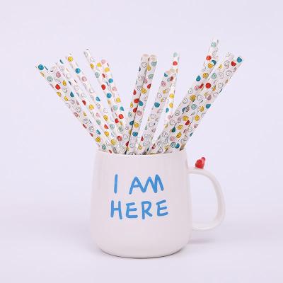 Colorful emoticon paper drinking straw friendly biodegradable kraft paper manufacturers recommended hot burst