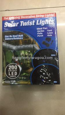 solar twist lights Christmas lights LED outdoor solar lights