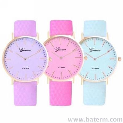 Factory direct fashion creative ultra-thin simple discoloration watches UV discoloration of men and women watches