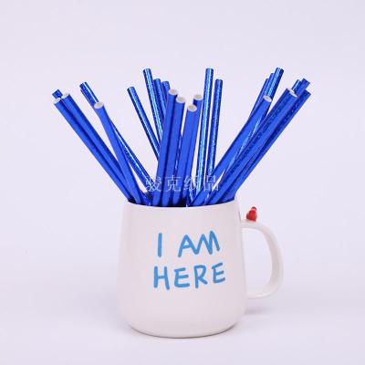 【Drink】 blue foil kraft straw wedding party environmental custom paper straw
