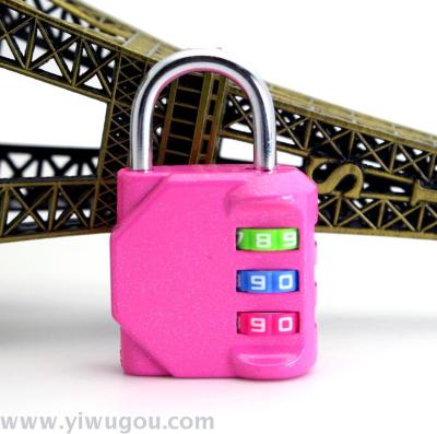High quality 3 digits colorful dials Combination Padlock,Combination Lock