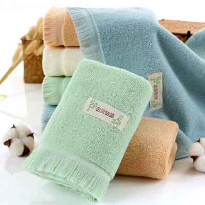 The rural material-language creative towel gift towel and the cotton tassel towel is thickened into a large towel