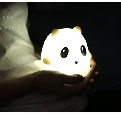 Creative and lucky bear silicon rubber lamp USB charging panda