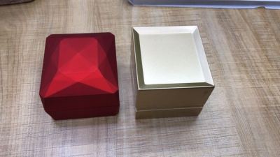 LED light jewelry box ring box plastic spray paint top quality