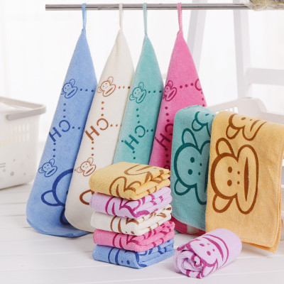 Super thin fiber printed small towel baby towel baby towel baby shop gift kindergarten special small square towel
