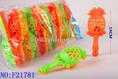 Baby toy baby hand rang bell male girl puzzle toy pineapple ring F21781