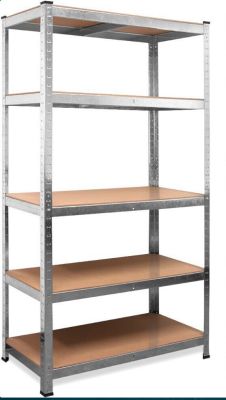 Factory Direct Sales Wood Grain Color Laminate Board Angle Steel Shelf Display Shelf Multi-Layer Storage Shelf