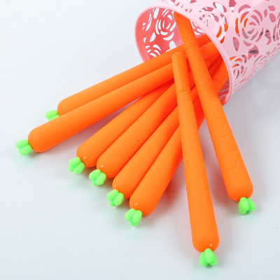 Korean version of creative stationery carrot modeling students pen neuter white collar office pen pen wholesale