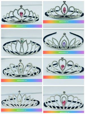 Bride's diamond alloy crown headband