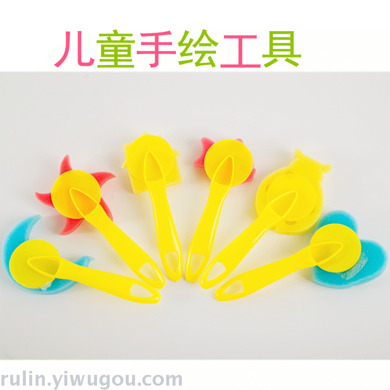 Factory direct selling children creative toy puzzle toy painting sponge sponge sponge stamp sponge roll