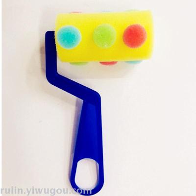 Sponge brush painting brush paint roller - brush paint roller kindergarten graffiti tool painting early teaching brush