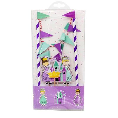 2017 new paper straw string flag suit purple princess paper straw string flag suit